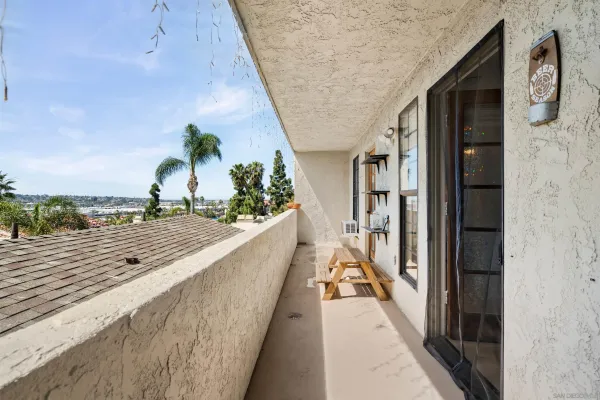 a view of balcony and living room