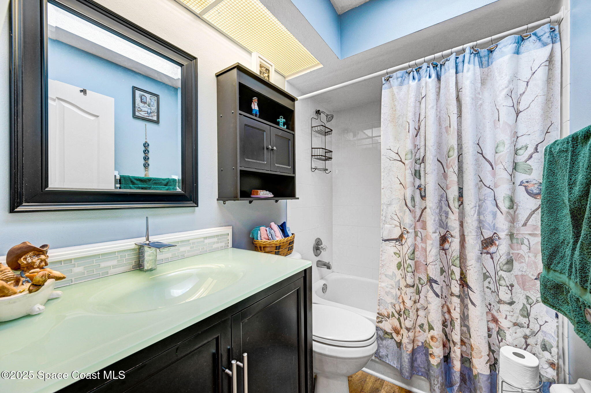 1507 Meadowbrook Road Northeast Palm Bay, FL 32905 - Photo 25 of 50 a bathroom with a sink and a mirror