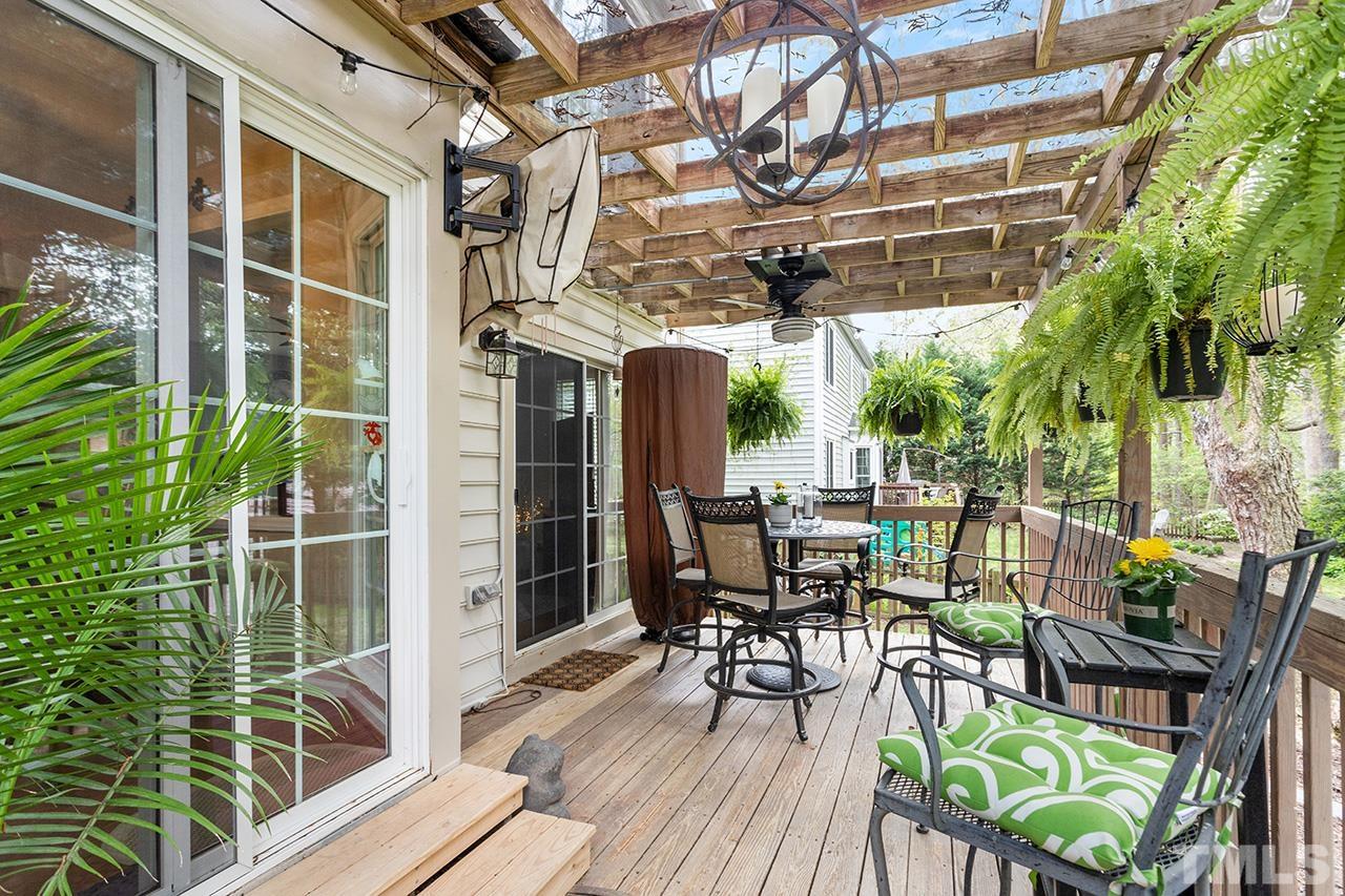 9529 Miranda Drive Raleigh, NC 27617 - Photo 26 of 39 The spacious 21x10 back yard deck offers additional space for entertaining or just relaxing at home