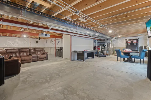 a view of parking room with furniture
