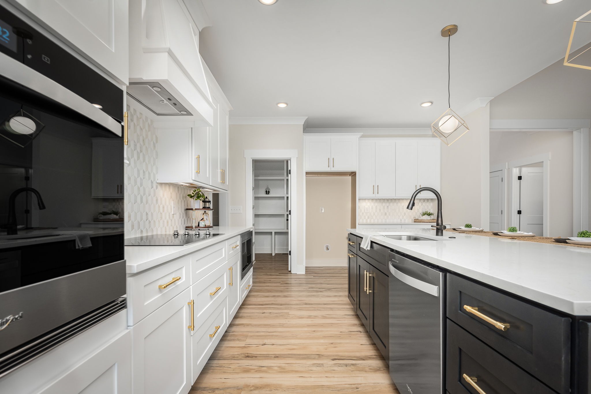7302 West Gum Road Murfreesboro, TN 37127 - Photo 21 of 53 a large kitchen with stainless steel appliances granite countertop a sink and cabinets