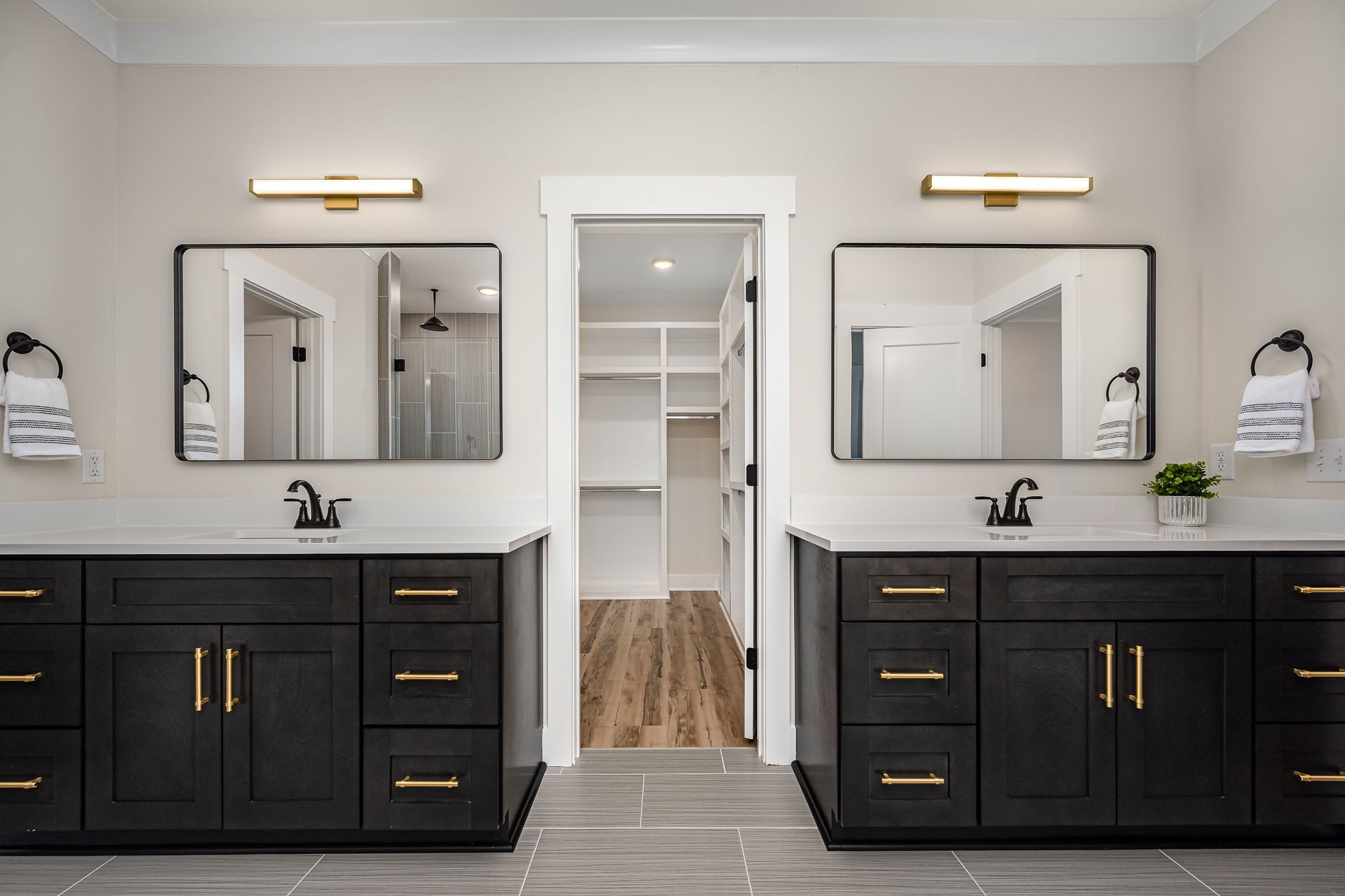 7302 West Gum Road Murfreesboro, TN 37127 - Photo 33 of 53 a bathroom with a double vanity sink and a mirror