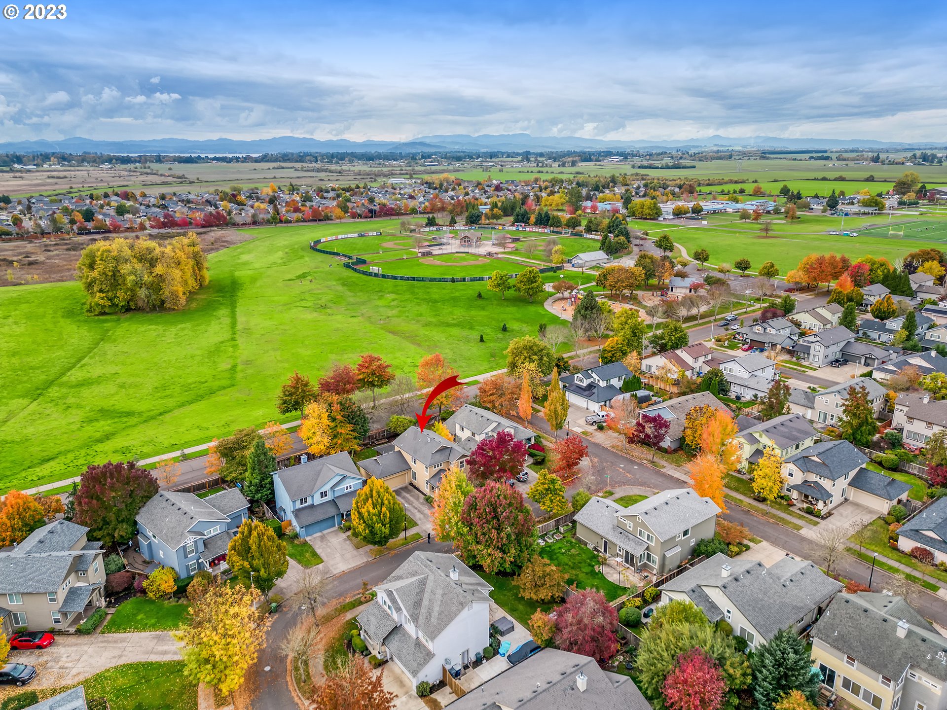5588 Wales Drive Eugene, OR 97402 - Photo 37 of 41 an aerial view of a houses with outdoor space