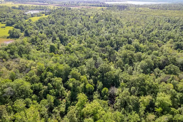 a view of a field with an outdoor space