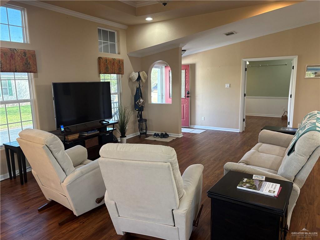 3078 Durango Street Mercedes, TX 78570 - Photo 13 of 41 a living room with furniture and a flat screen tv