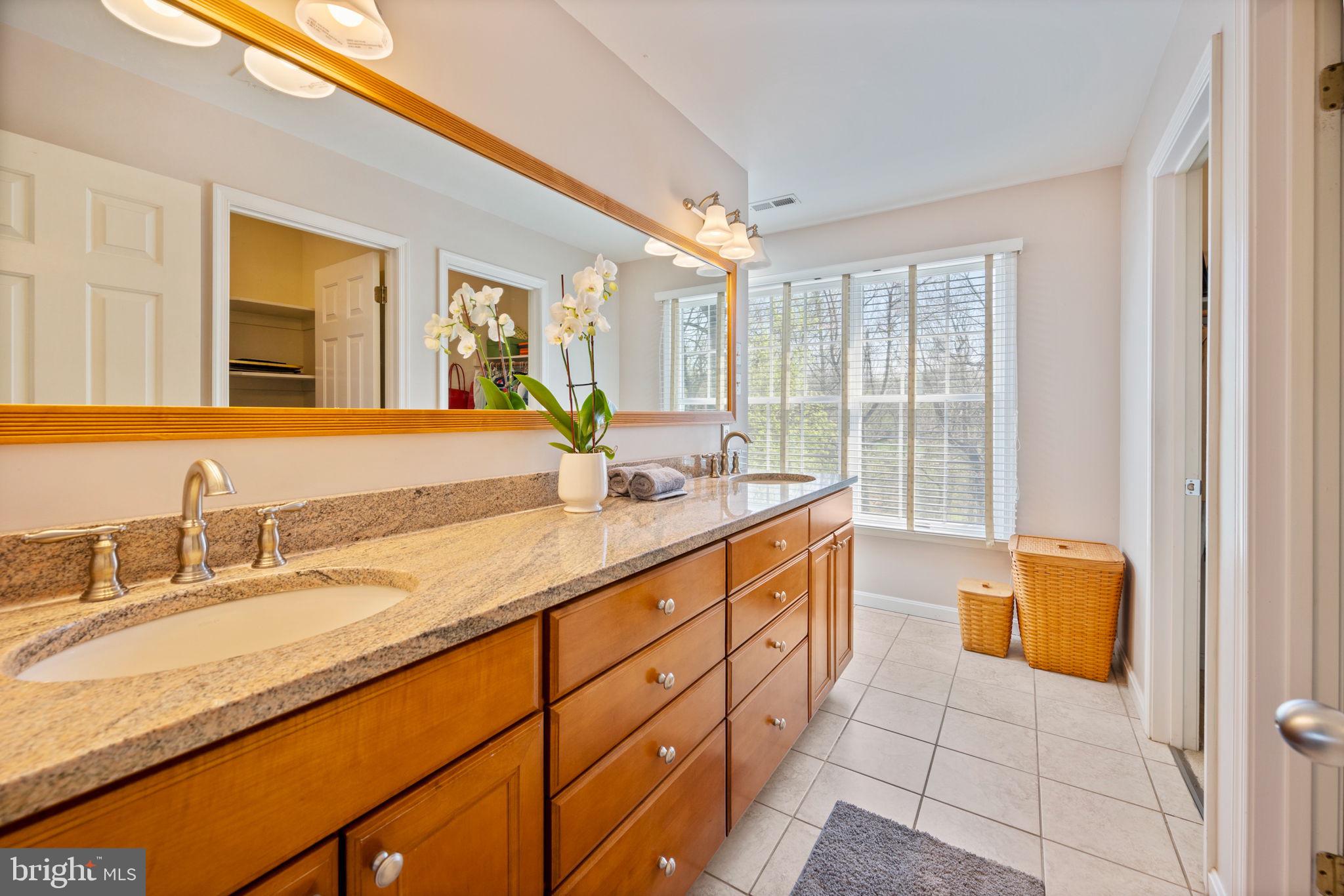 12 Sparks Station Road Sparks Glencoe, MD 21152 - Photo 27 of 57 a bathroom with a granite countertop sink and a large mirror