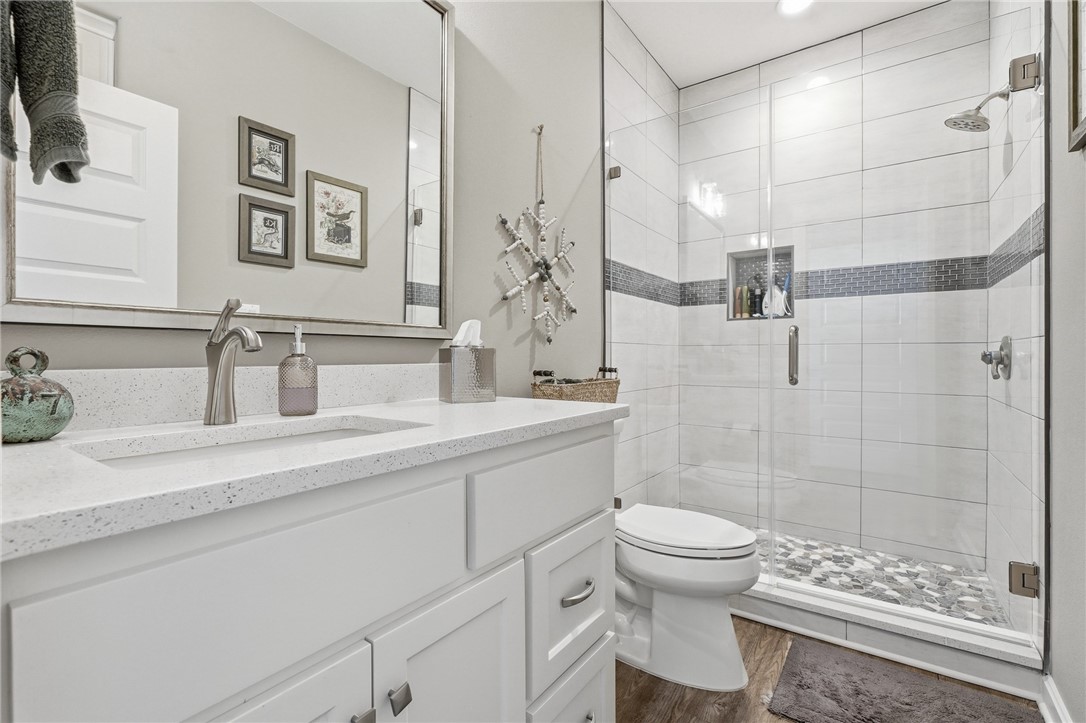 12 Sea Shell Shores Rockport, TX 78382 - Photo 26 of 40 a bathroom with a sink toilet and shower
