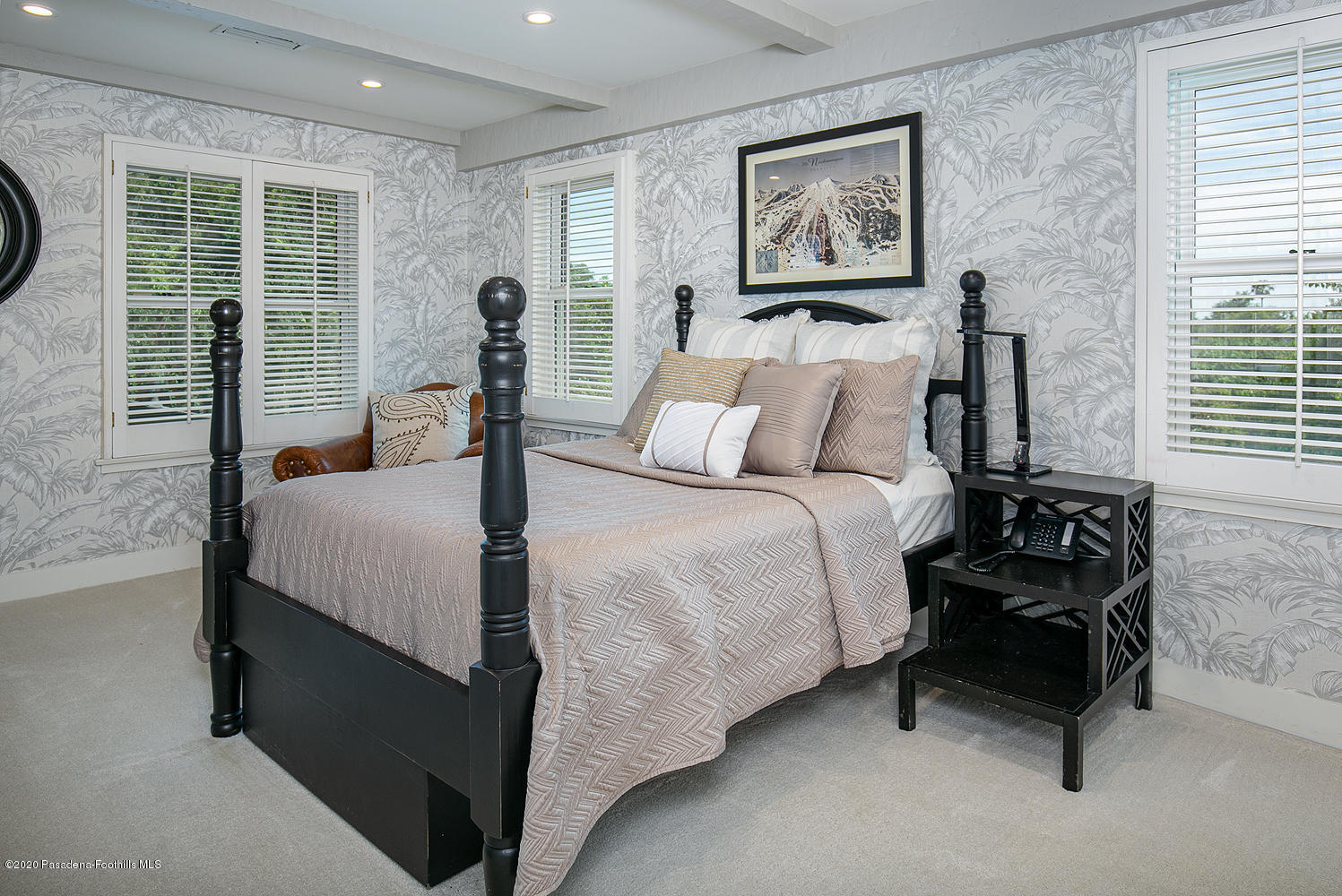 260 Hillside Road South Pasadena, CA 91030 - Photo 26 of 41 a bedroom with a bed and a painting on the wall