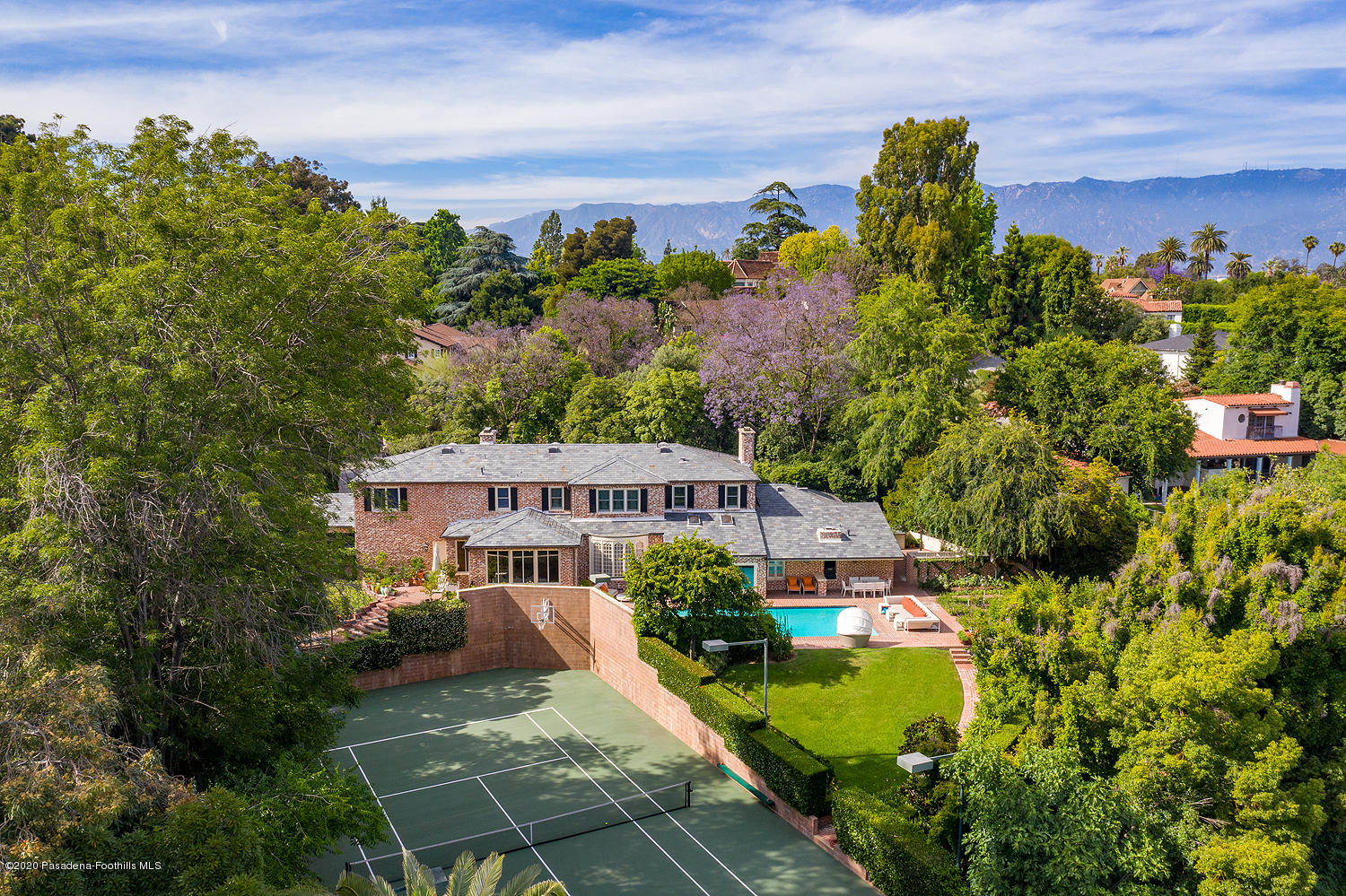 260 Hillside Road South Pasadena, CA 91030 - Photo 36 of 41 an aerial view of a house with a garden