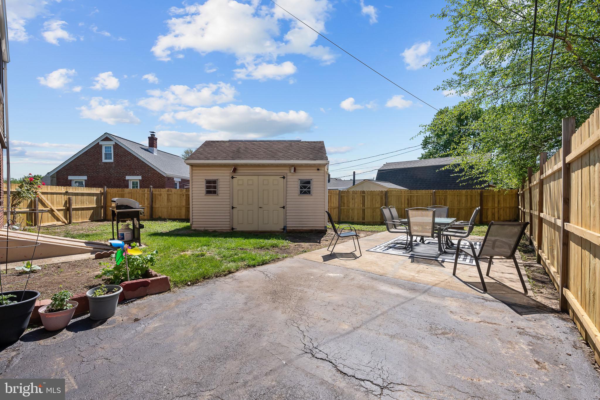 Backyard with shed