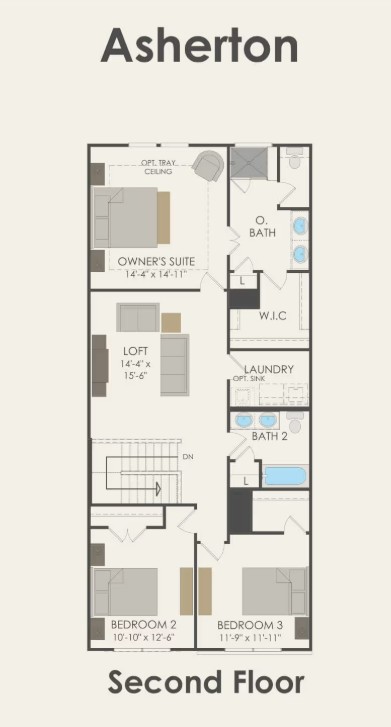 1280 East Main Street, Unit 601 Round Rock, TX 78664 - Photo 27 of 27 Pulte Homes, Asherton floor plan