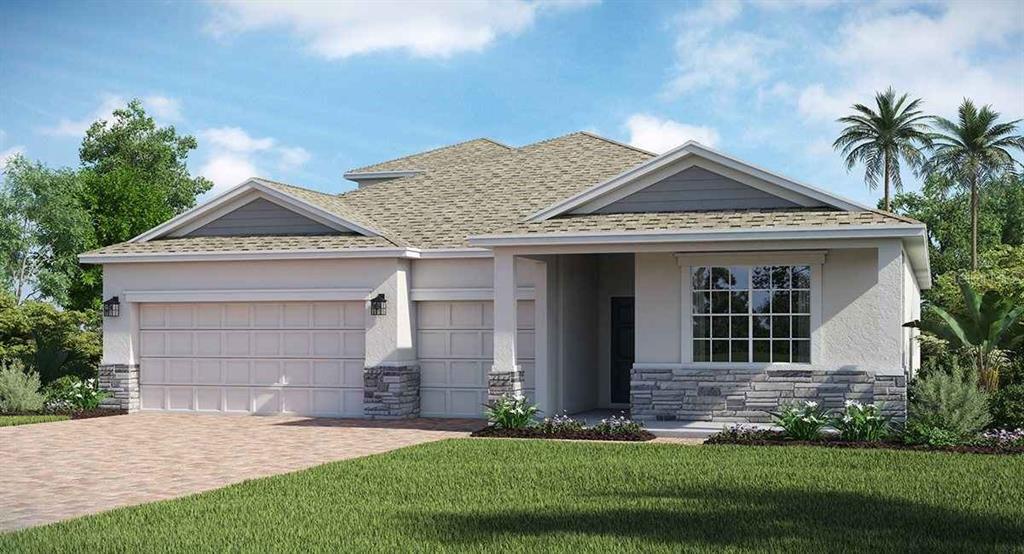 1725 Snapper Street St. Cloud, FL 34771 - Photo 1 of 1 a front view of a house with a garden and plants