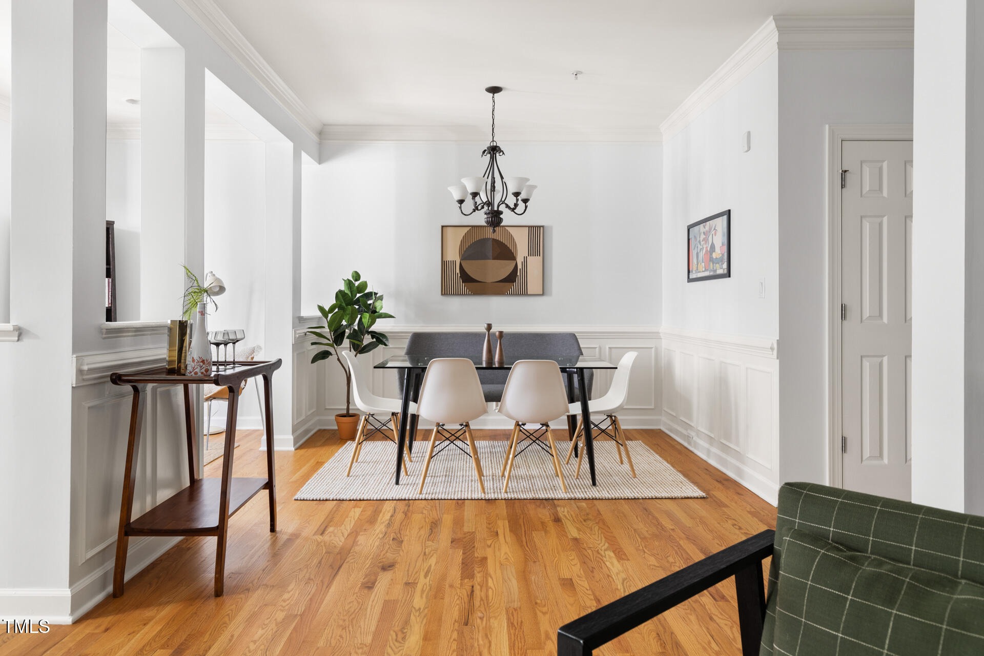 204 Towne Ridge Lane Chapel Hill, NC 27516 - Photo 12 of 36 a dining room with furniture and wooden floor