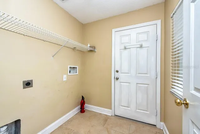 a view of a room with rack on the wall