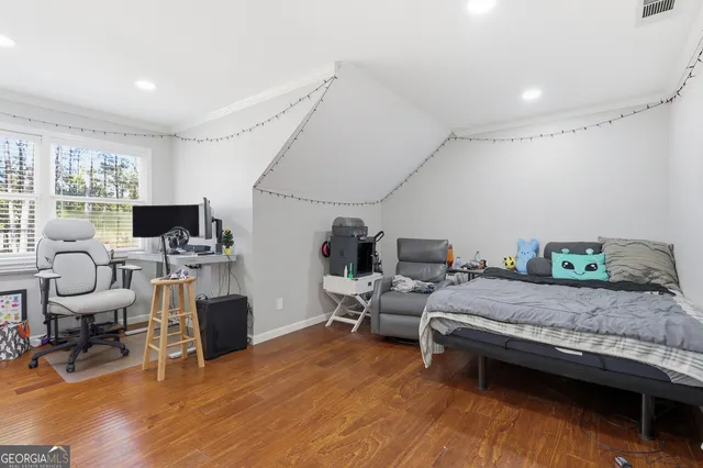 a view of a porch with a floor to ceiling window