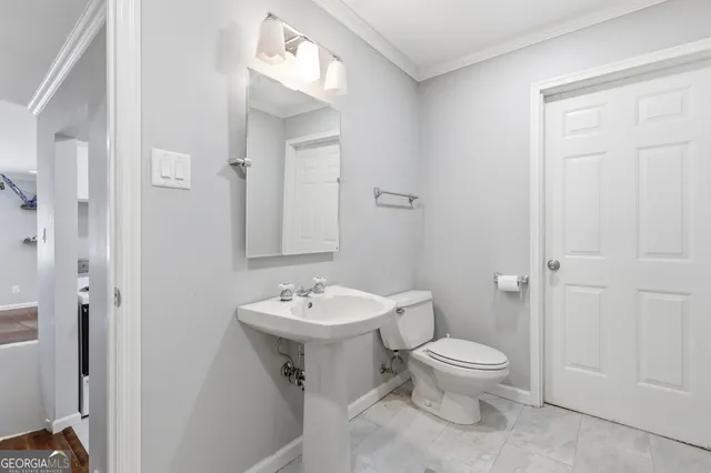 a view of a lake with a yard