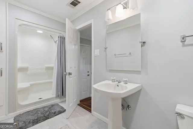 a view of a yard with an outdoor space