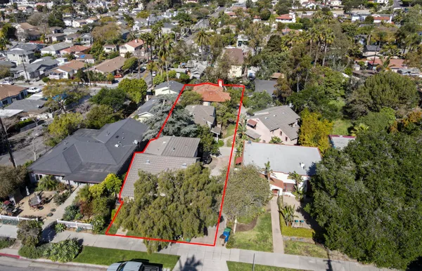 an aerial view of multiple house