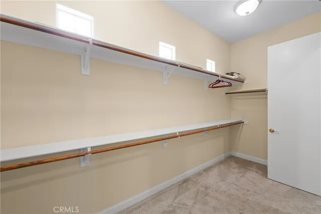 a view of small space with racks on the wall