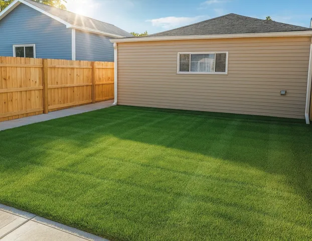 a view of a backyard of the house