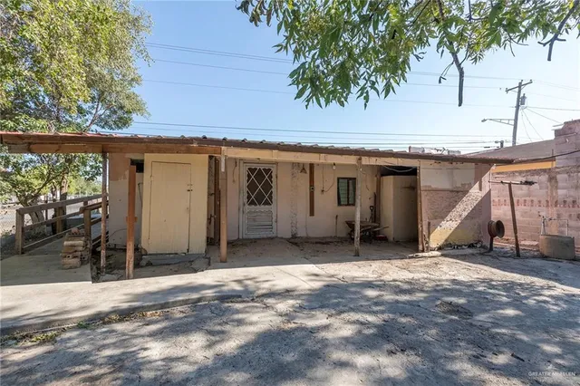 a backyard of a house