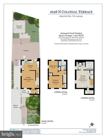 $865,000 | 1628 North Colonial Terrace, Arlington, VA 22209