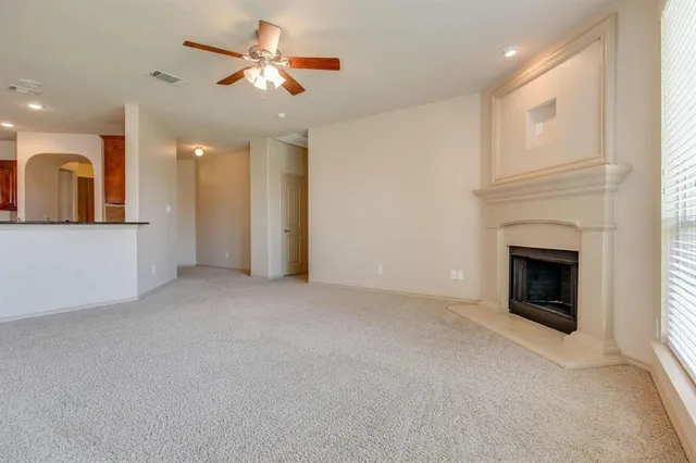 a view of a livingroom with a fireplace
