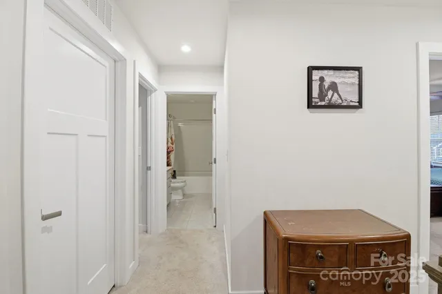 a view of a hallway with entryway