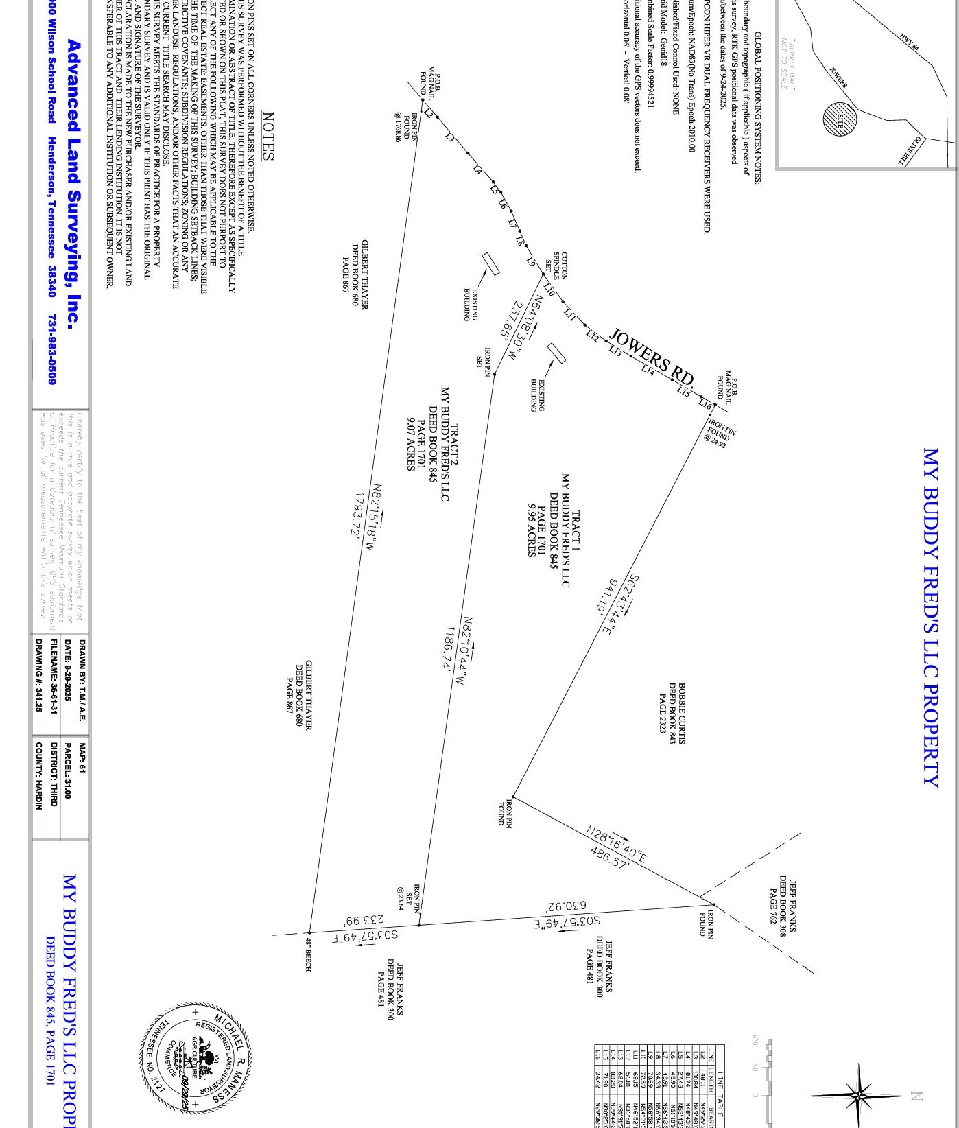 1 Jowers Road Savannah, TN 38372 - Photo 1 of 1 Survey map / technical document