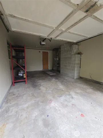 a view of a garage