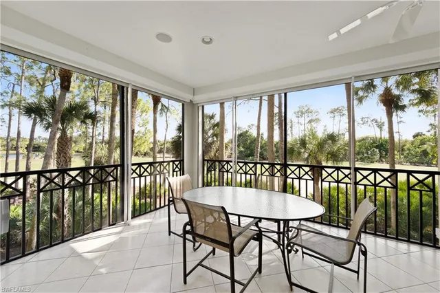 a view of a city from a dining room