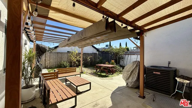 a view of outdoor space with seating