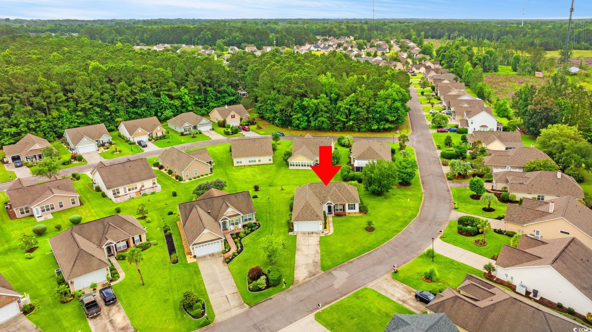 232 Marbella Drive Murrells Inlet, SC 29576 - Photo 28 of 40 Aerial view of residential area with a forest
