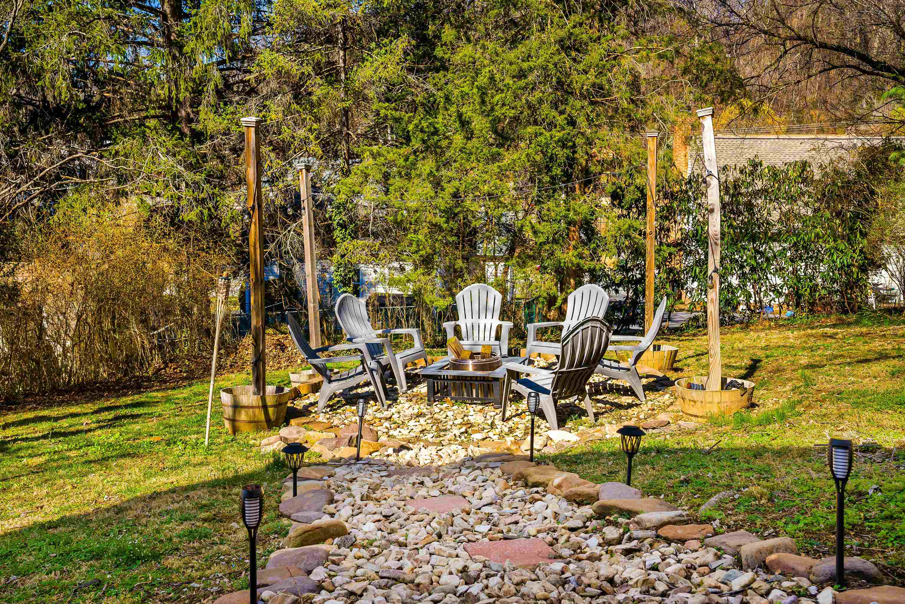 806 Randolph Street Staunton, VA 24401 - Photo 22 of 25 a view of yard with swimming pool and sitting area