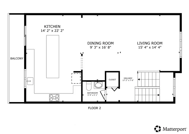 a black and white photo of a floor plan