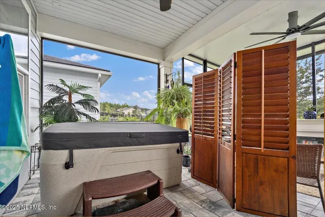a bathroom with a toilet and shower