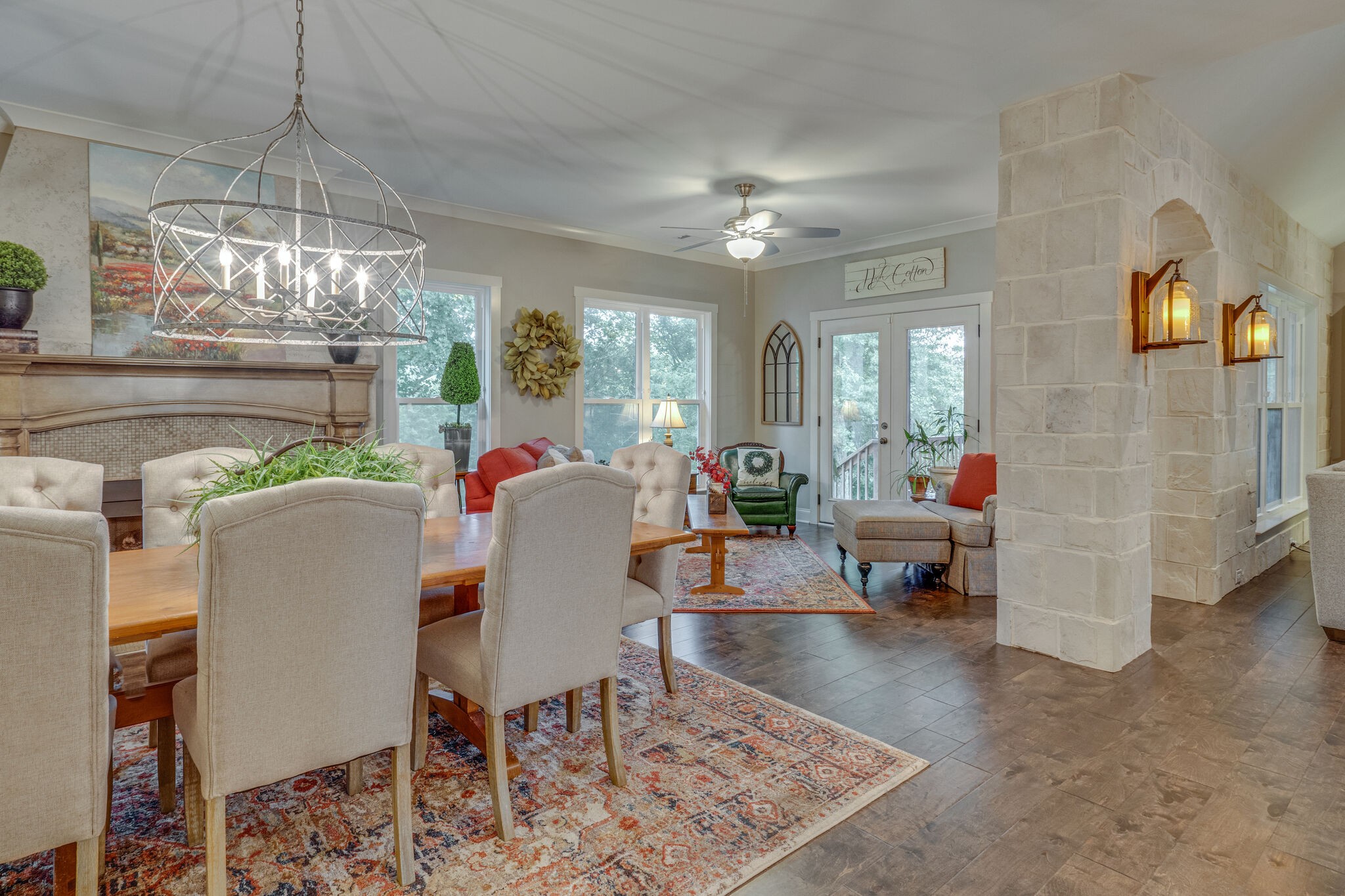 2218 Dunblane Lane Franklin, TN 37069 - Photo 12 of 23 a dining room with furniture a chandelier and wooden floor