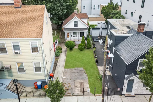 an aerial view of multiple houses