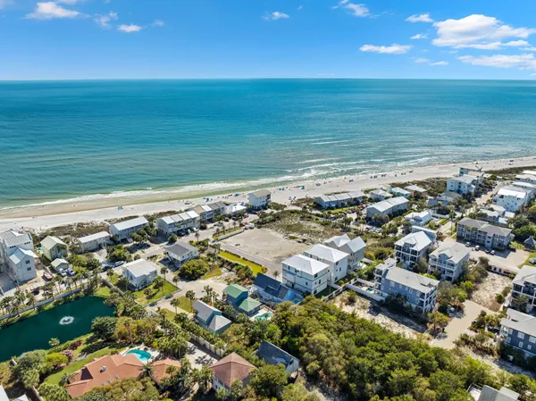 a view of an ocean and beach