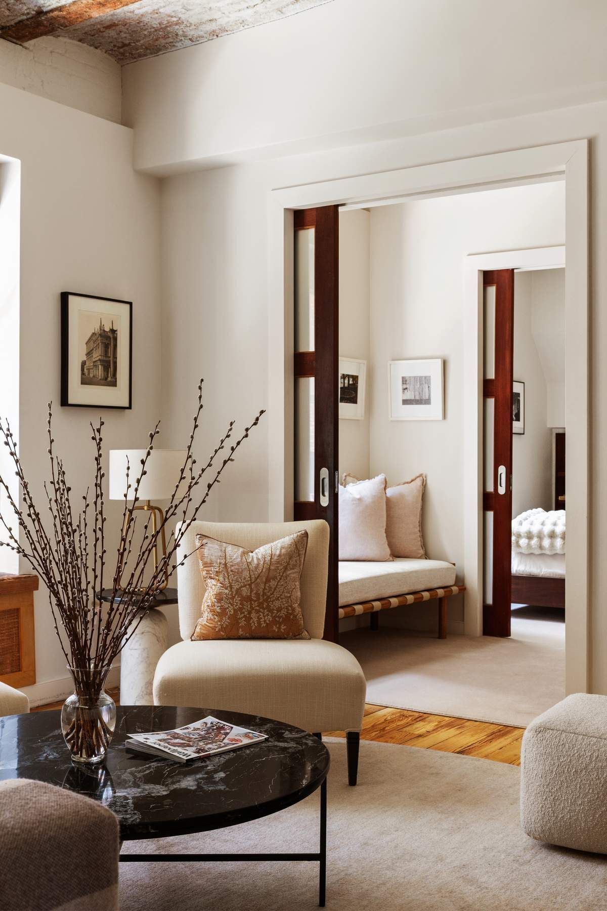 4 Staple Street Manhattan, NY 10013 - Photo 16 of 29 a living room with furniture and a potted plant
