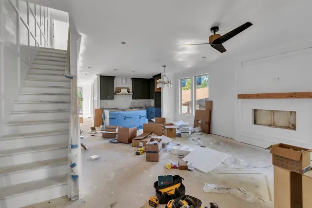 a room with furniture and a window