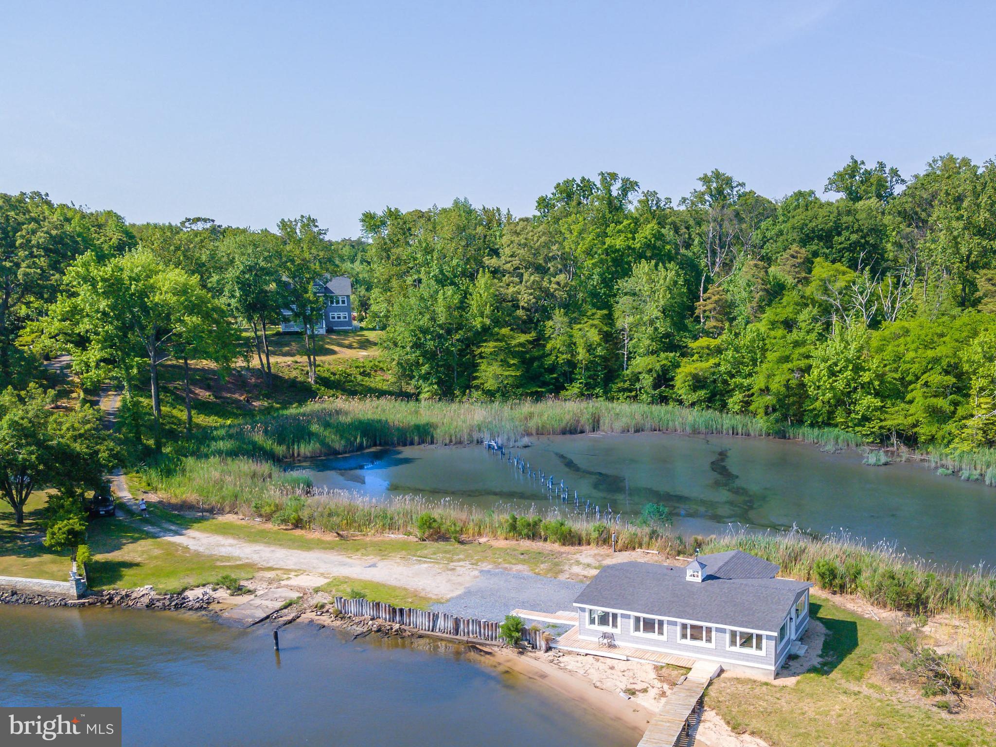 266 North Ferry Point Road Pasadena, MD 21122 - Photo 24 of 42 Main house perched on hill w/private rd to water