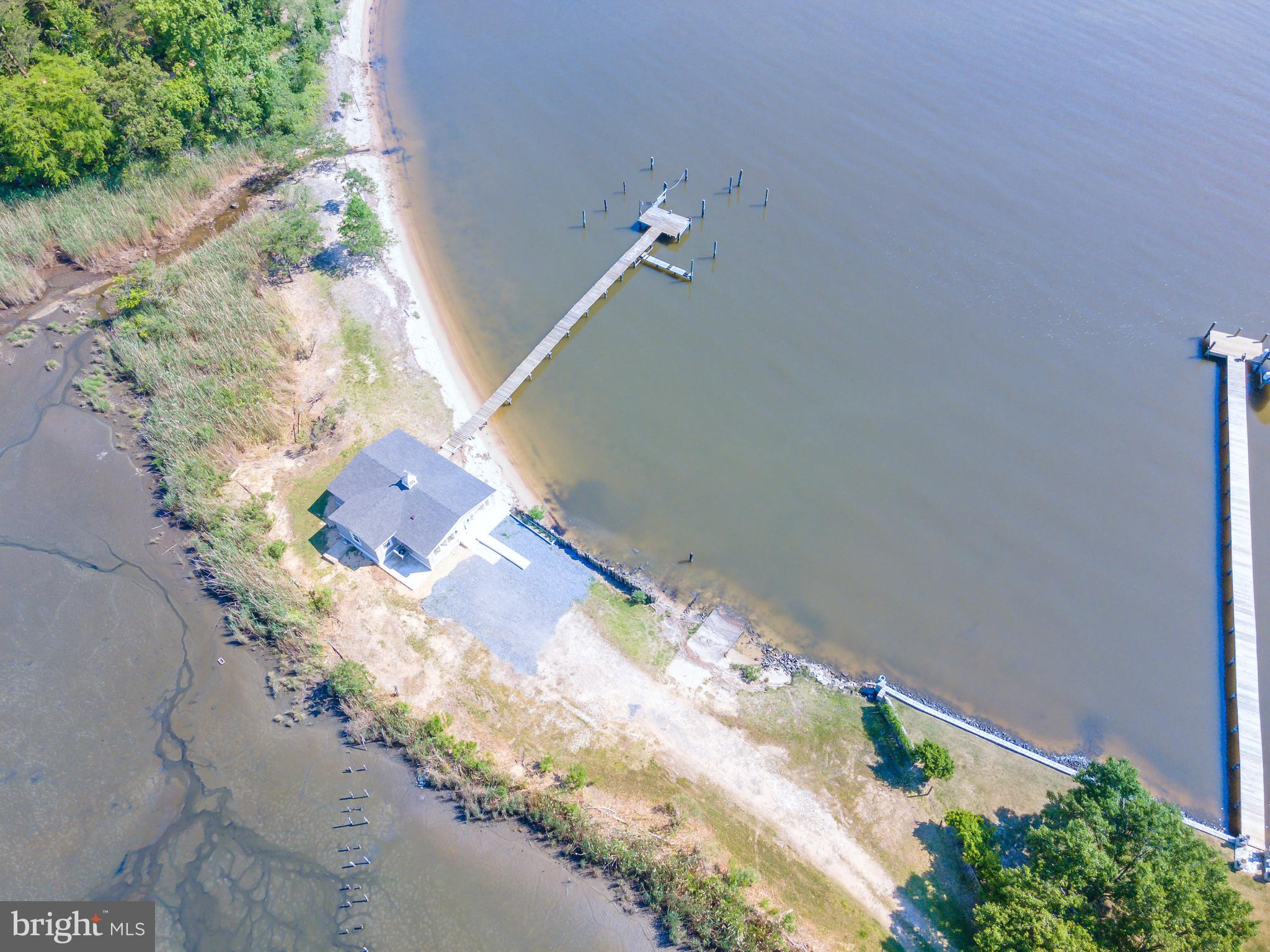 266 North Ferry Point Road Pasadena, MD 21122 - Photo 36 of 42 Aerial view beach house