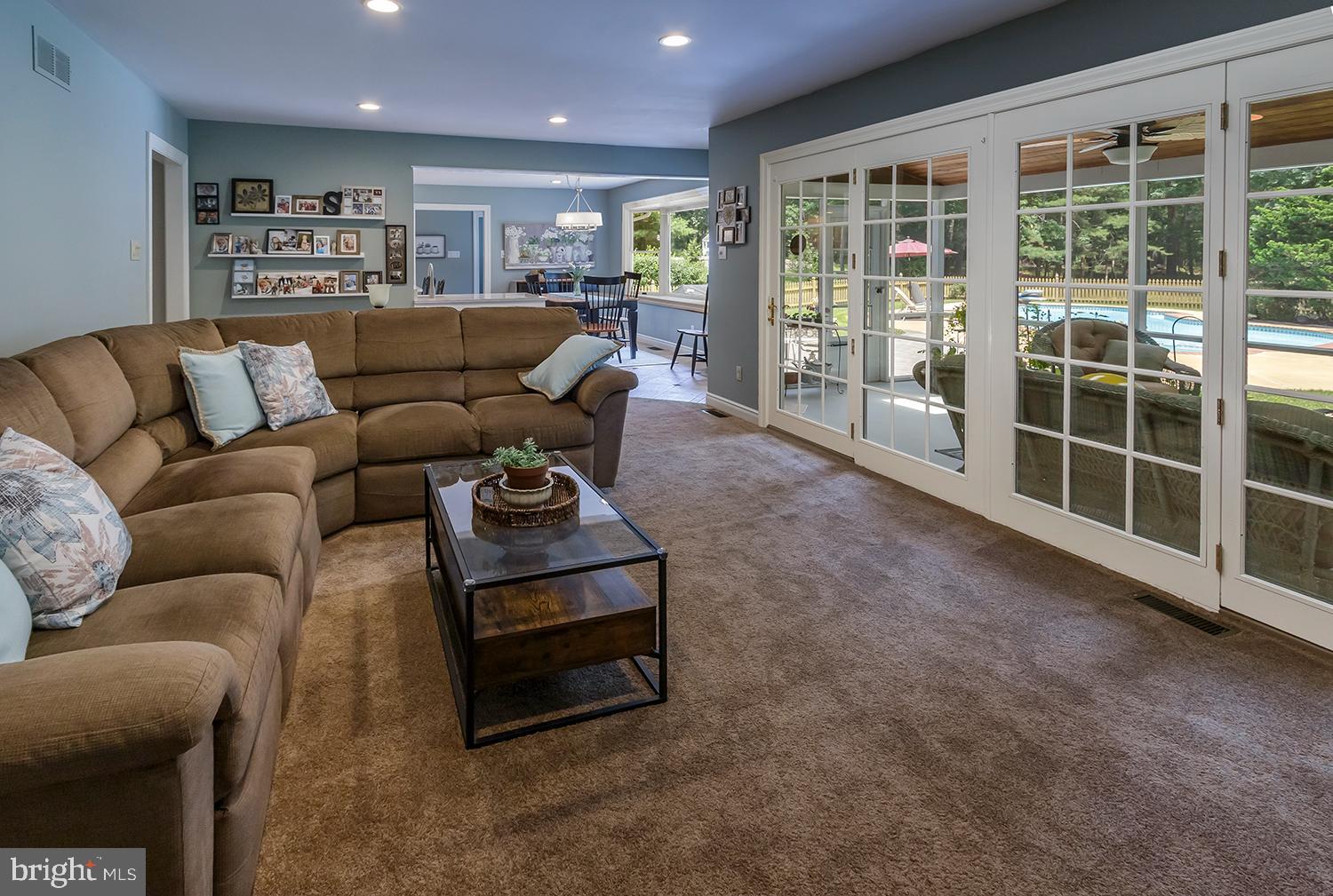 6 Cobblestone Lane Shamong, NJ 08088 - Photo 13 of 36 Family room with 2 sets of patio doors to porch