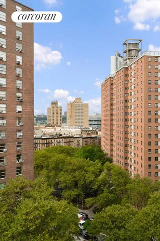 a view of a tall building