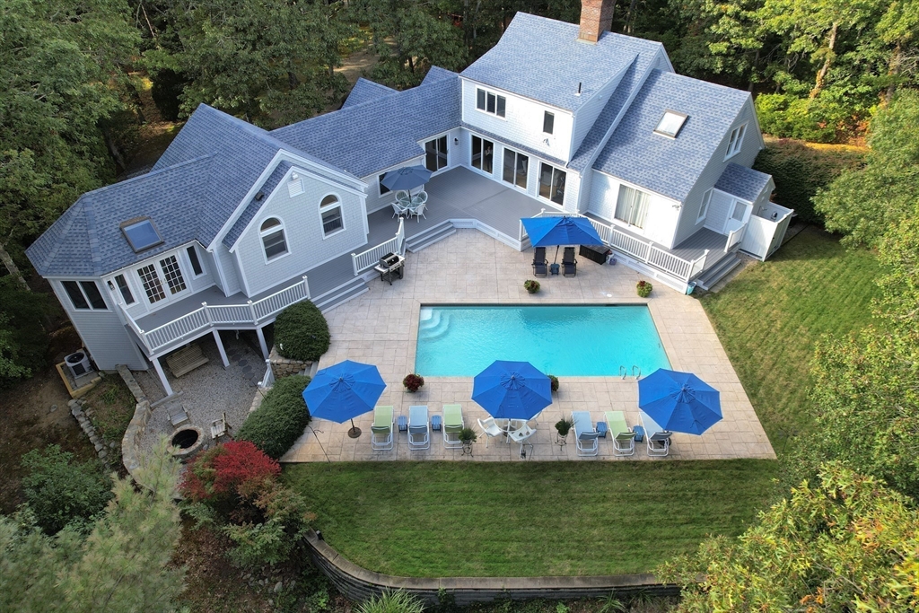 6 Heron Way Mashpee, MA 02649 - Photo 4 of 42 an aerial view of residential house with outdoor space and pool