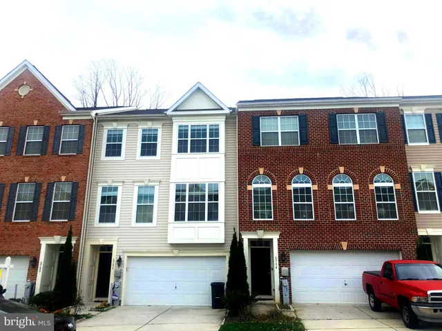 a front view of residential houses