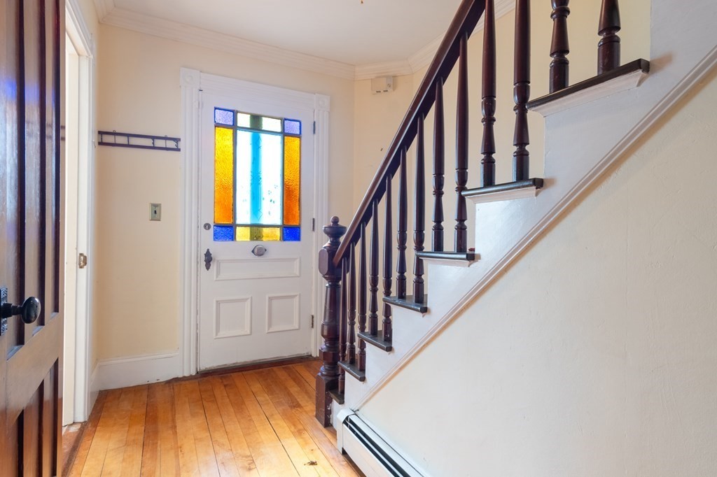 16 Hazelton Road Rowe, MA 01367 - Photo 10 of 33 a view of an entryway with wooden floor and staircase