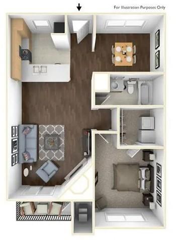 1401 West Paces Ferry Road Northwest, Unit 1303 Atlanta, GA 30327 - Photo 15 of 33 a view of living room with furniture and wooden floor