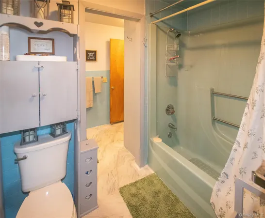 a white toilet sitting next to a bath tub